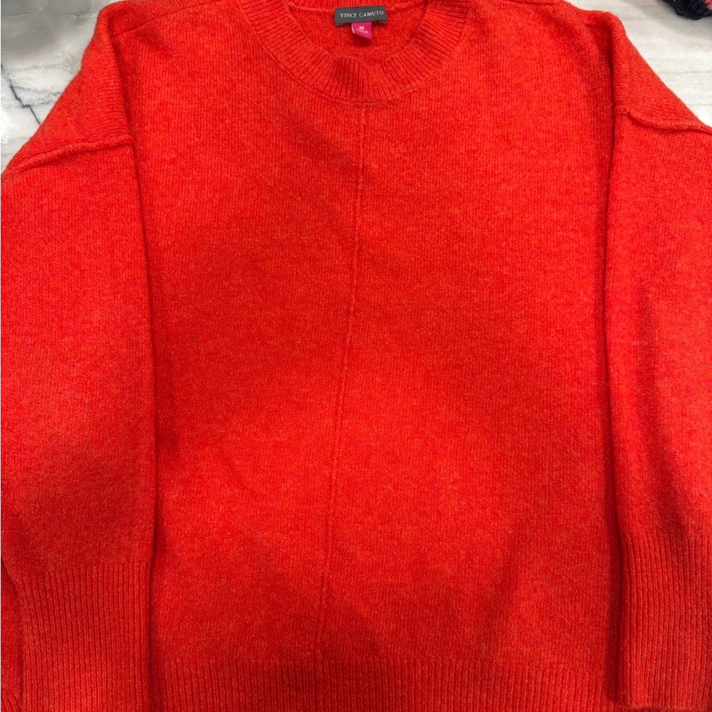 Vince Camuto Red Crewneck Sweater